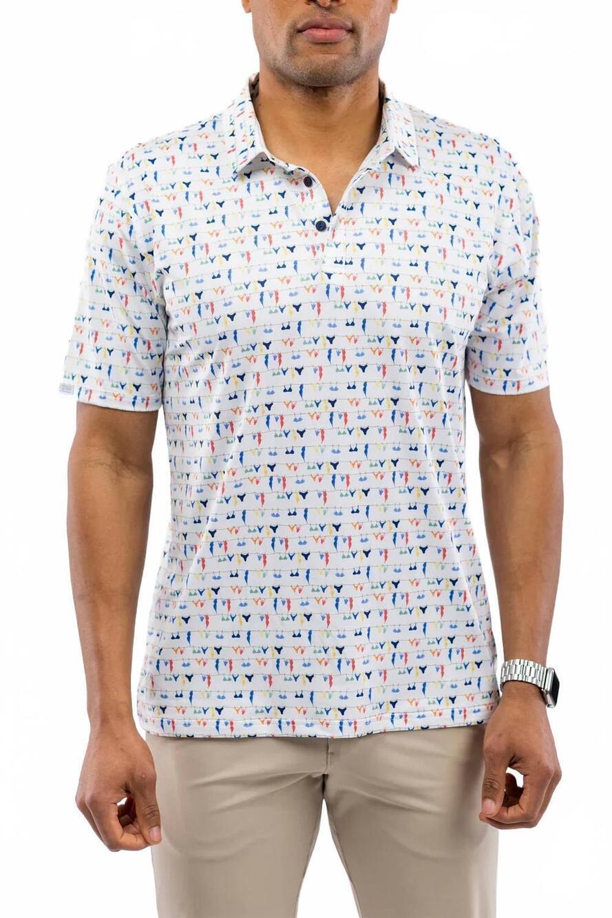 NEW SMITH & QUINN smitty light polo in nude beach